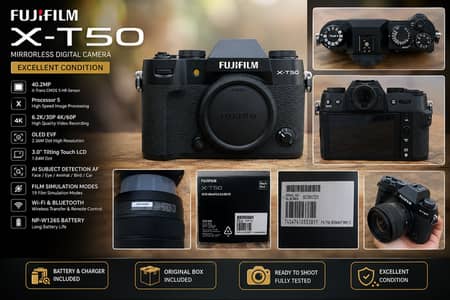 Fujifilm X-T50 Mirrorless Camera – Excellent Condition