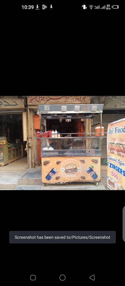Burger and fries Counter