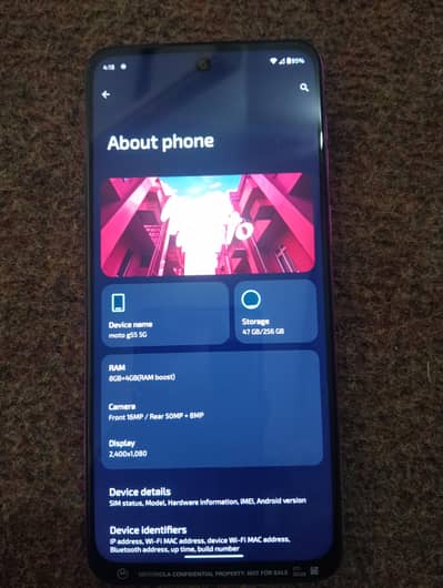 Motorola Moto G55 5g with single sim  patch