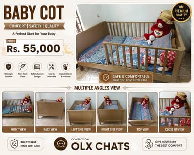 Baby cot || wooden cot || kids bed || Baby crib || kids coat