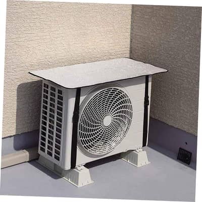 Premium Silver AC Cover Waterproof Dustproof Windproof: 1 Pc