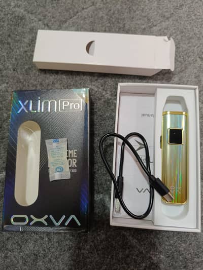 oxva xlim pro ( original box ) + 1 packed pod + 100 ml premium E-juice