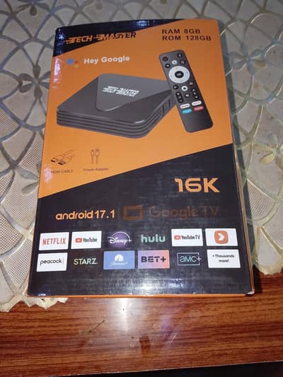 TECH MASTER Android TV Box 8/128 for sale