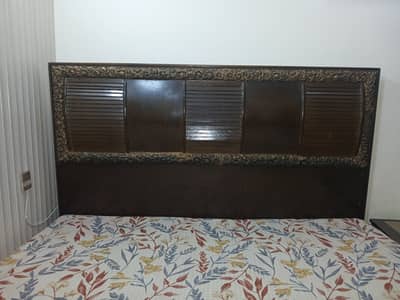 Bed set with side tables and dresser