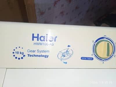 Haier washing machine twin tub model number HWM 100 AS