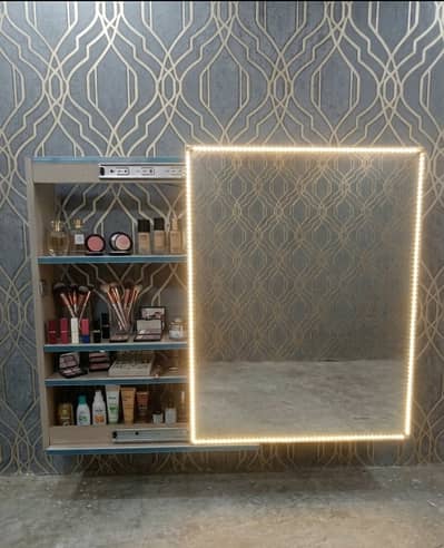 Modern Floating LED Mirror Cabinet / Makeup Vanity (whtsup03326037823