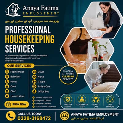 Maid/House Maids/Cook/Driver/Babysitter/Couple/Patient Care/Helper