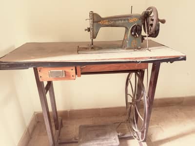 Manual Silai Machine (Sewing Machine) with Metal Stand & Table