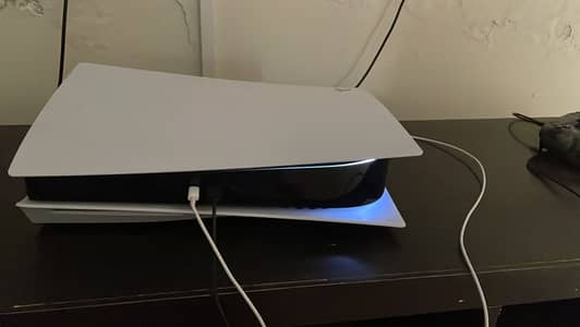 Ps5 with two controllers headset and games
