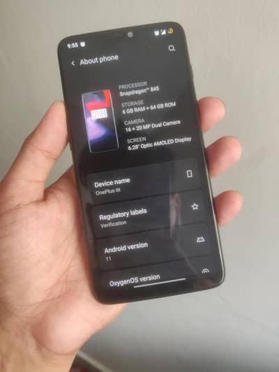 One Plus 6 snapdragon 845