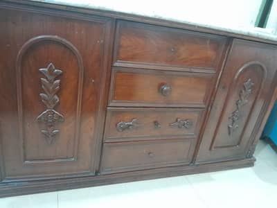 sheesham wood dressing table and side table