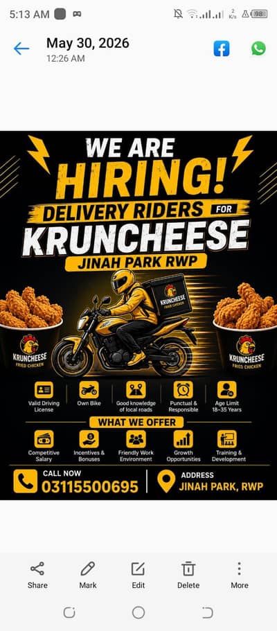 riders required