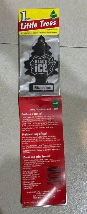 CAR LITTLE TREE AIR FRESHENER BLACK ICE HANGING CARD LONG LASTING FRAGNANCE