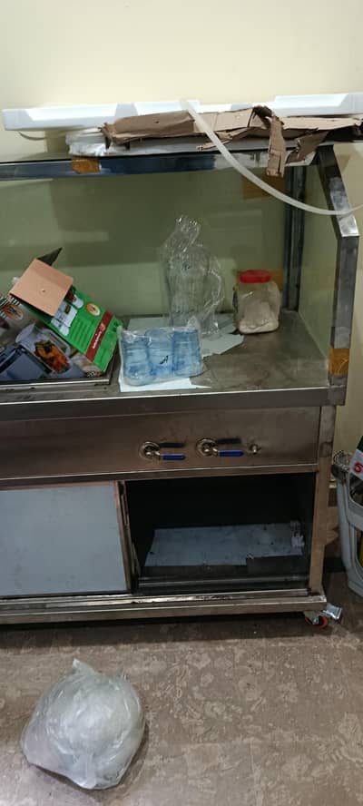 counter for smosa fries dehi bhalla