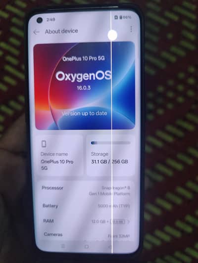 One Plus 10 Pro 12/256 daul SIM PTA approved