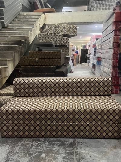 Sofa cumbed 55 inches printed fabric Rs 13500