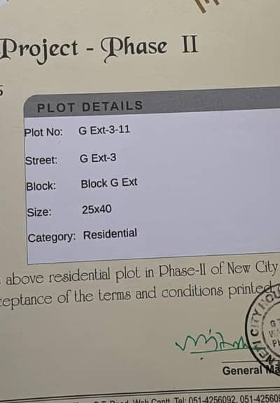 4 Marla Prime Location Plot For Sale Wah Cantt New City phase 2