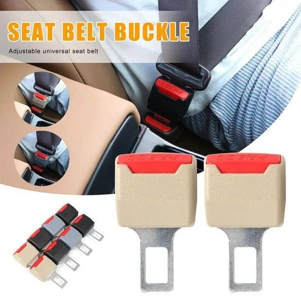 CAR SEAT BELT CLIP EXTENDER IN GREY COLOR NOISE STOPPER EASY TO DRIVE