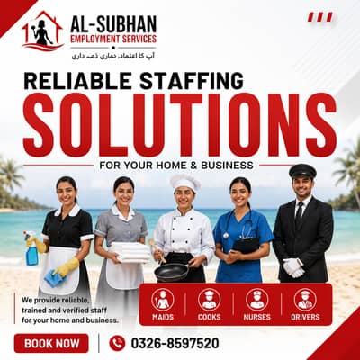 House Maids Babysitter Nanny Cook Driver Chef Helper Maid Available