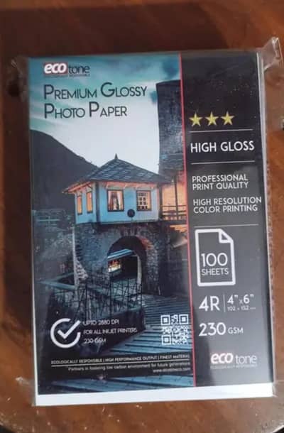 Ecotone 4R premium glossy photo paper 230gsm 100 sheets