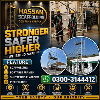 SCAFFOLDING , PORTABLE Frames, SHUTTERING Platform, PIPE FOLDING