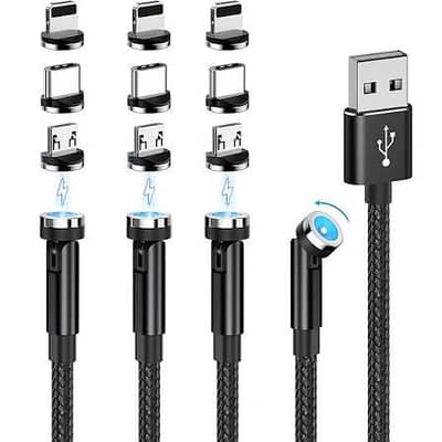 Magnetics charging cable for c-type Android & Iphone