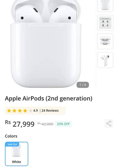 Airpods Apple 2 generation