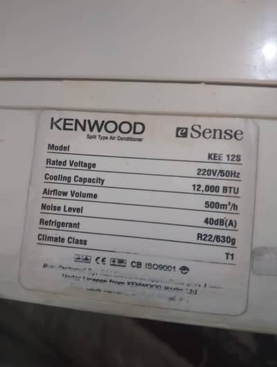 kenwood 12s ,1ton ac for sale in good condition.