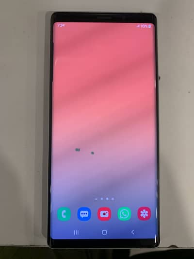 Samsung galaxy not 9 in good condition only mobile two dots in screen