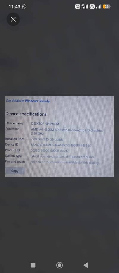 HP AMD A4 4300M
