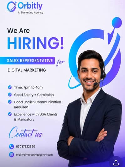 We are hiring a sales representative in Lahore ( Night Shift)