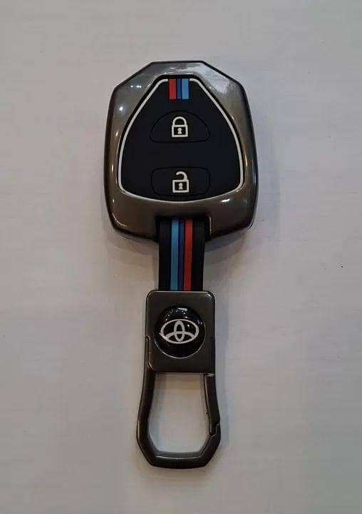 toyota vitz 2010 metal keycover with silicone case with screwdriver scratch proof waterproof shock proof elegant look stylish
