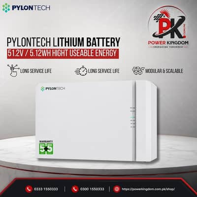 Pylontech 51.2V 5.12kWh Lithium Battery for Solar & UPS