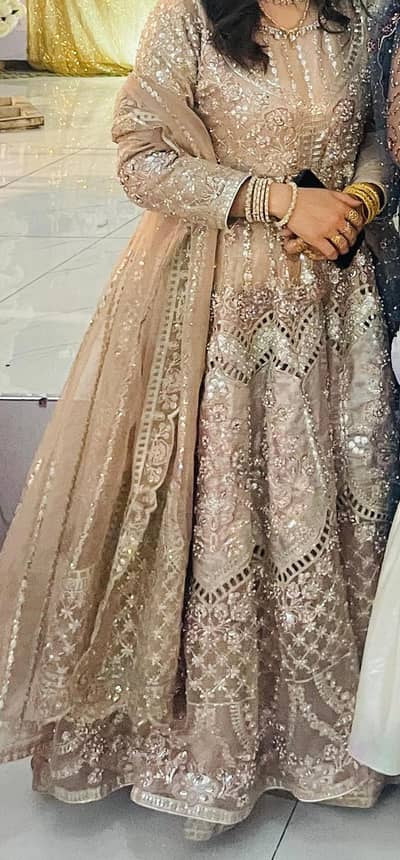 formal Maxi with lehnga