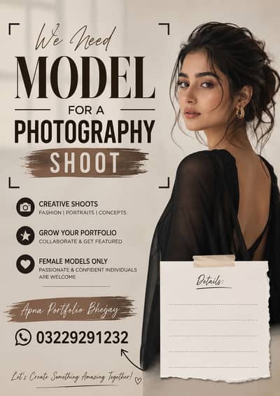 Need Good Looking Model For Shoot