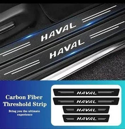 Haval sill door protector Car Door Sill Protector,3D Carbon Fiber Anti-Scratch Cover Strips,Universal Scuff Protective Door Threshold Guard Vinyl Sticker for Car
