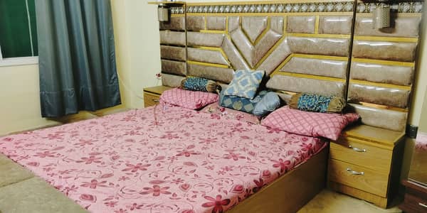 Urgent sell Bed set with side table dressing and divider