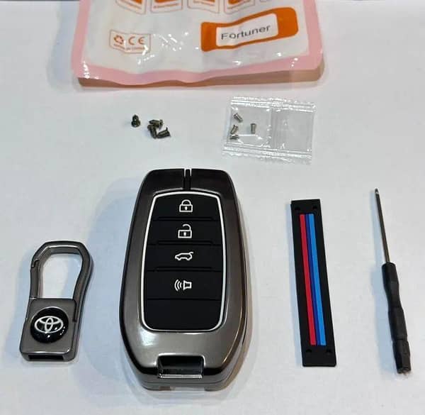 CAR TOYOTA FORTUNER METAL COVER KEY PROTECTION DUST PROOF SHOCK PROOF RUST PROOF SCRATCH