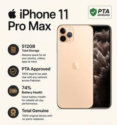 iphone 11 pro max pta approved 512gb