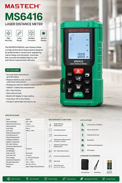MS6416 MASTECH DISTANCE 60 METER