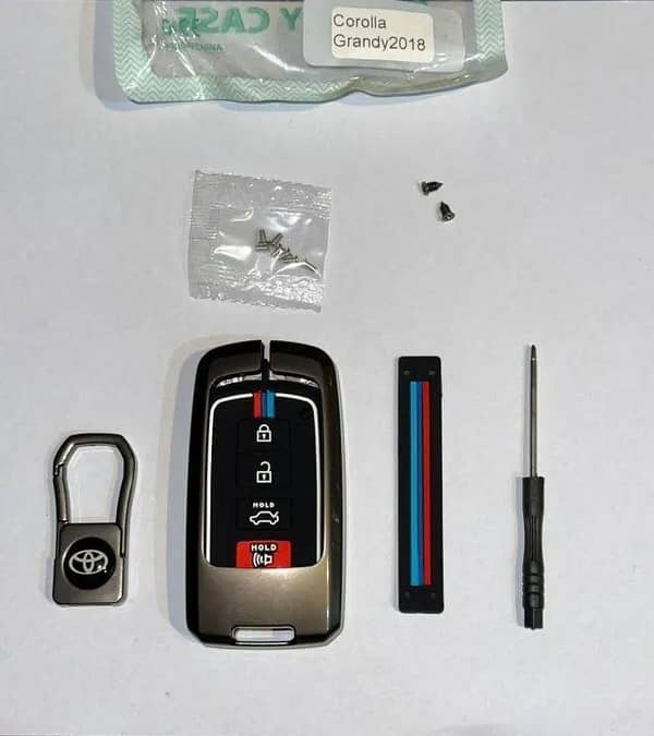 Car Toyota Corolla Grandy 2018 metal key cover with screwdriver dust proof rust proof looking elegant shock proof