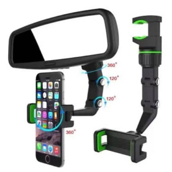 CAR mobile holder rear view mirror with suction cup Universal Clip Cell Phone Holder Multi-Joint Flexible Adjustment for Car Rear View Mirror Back Seat Video