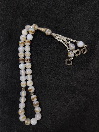 Aqeeq tasbeh 33 beeds Available