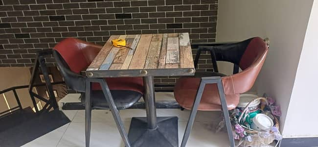 Cafe Table Chair &  High-Back  Chair