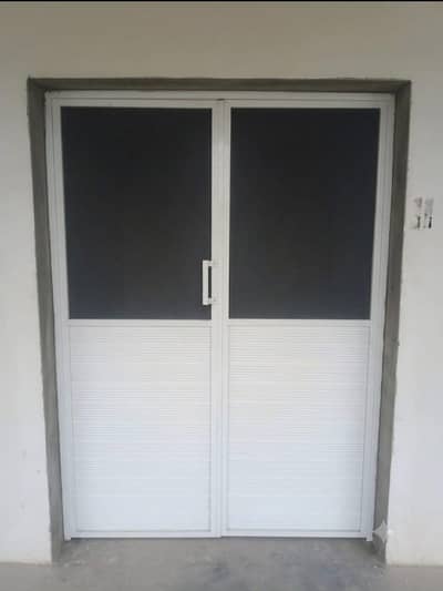 Aluminium Double Door White