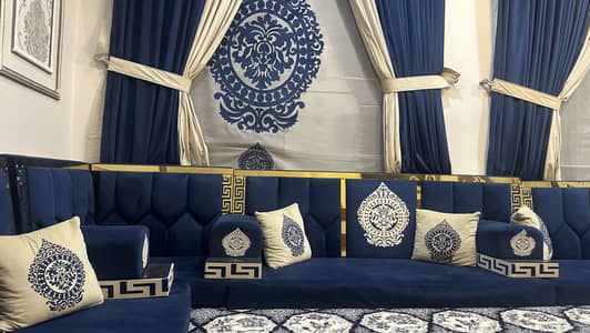 Arabic Majlis | luxury curtains | arabic sofas