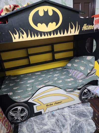 kids double car bed