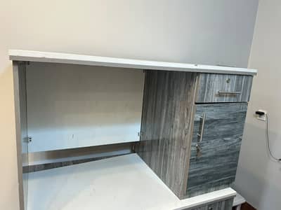 Wooden Computer Desk with Storage [Ad price for 1 table, 2 available]