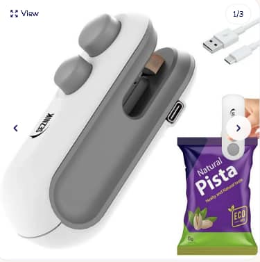 Mini USB Rechargeable Packet Sealer  Portable Plastic Bag Heat Sealer