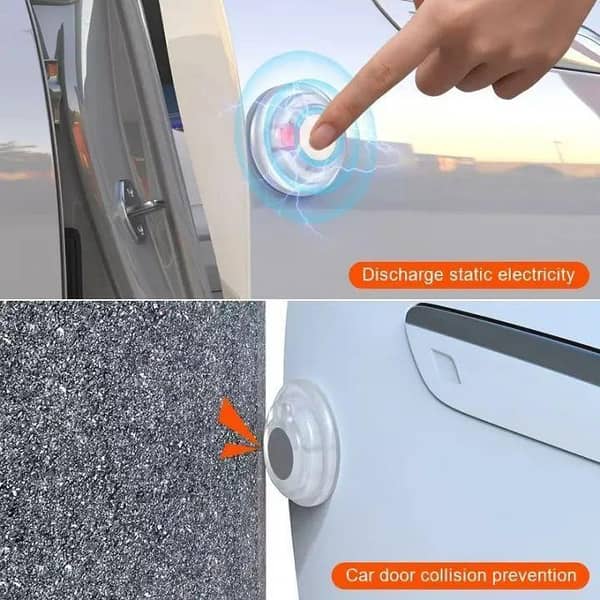 Car Door Anti-Collision & Static Eliminator Strip – 3-Layer Silicone Protector with Strong Adhesive Anti Static